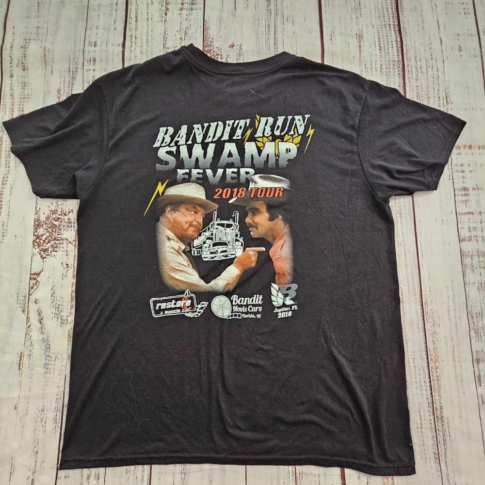 Burt Reynolds Bandit Run 2018 Jupiter FL Black Short Sleeve T-Shirt Men's‎ L